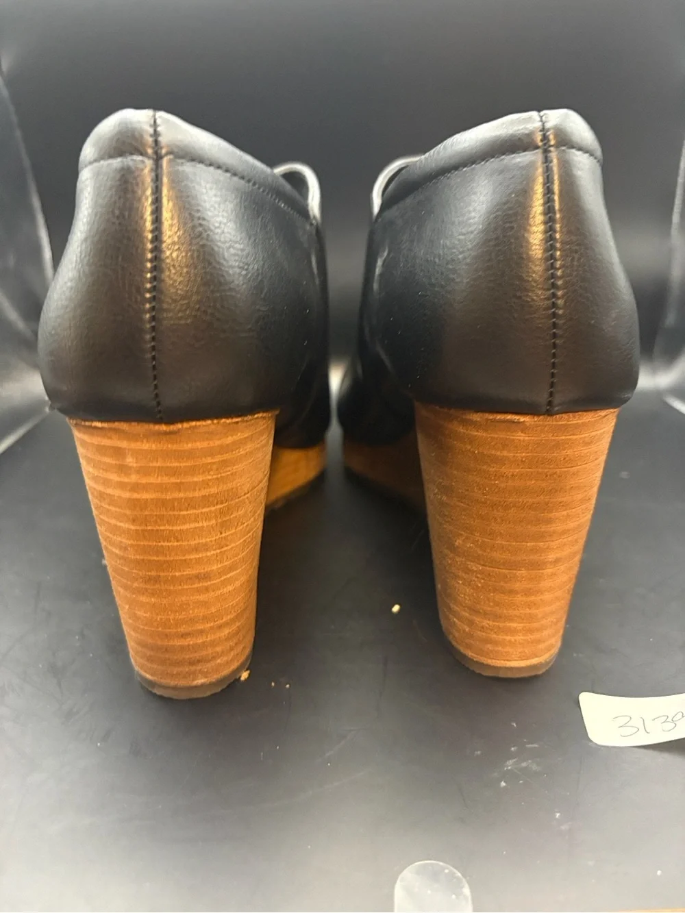 Dr. Scholl's Work It Wedge Heel Booties Black - EUC - size 9